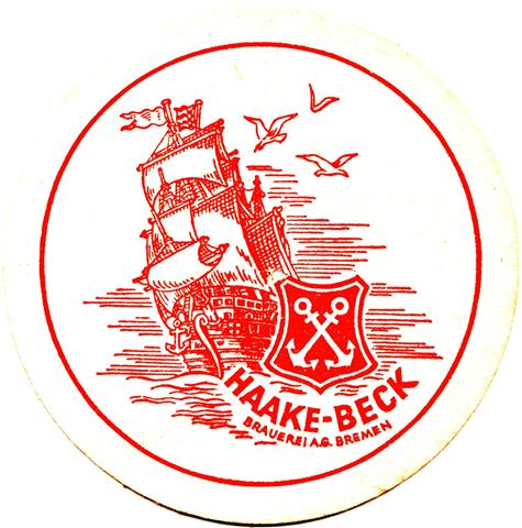 bremen hb-hb haake segelschiff 3b (rund215-brauerei ag bremen-rot)